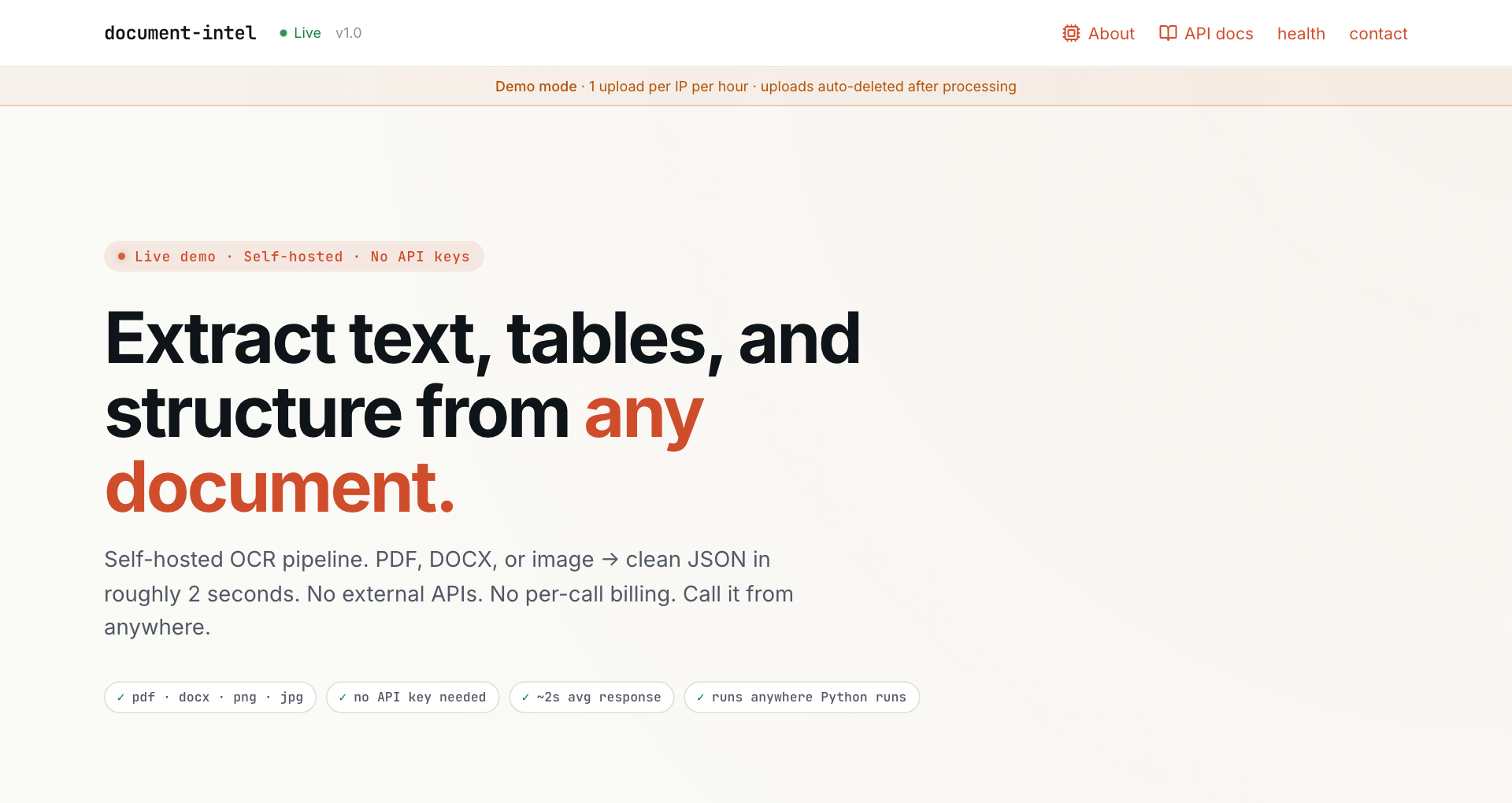 Document Intelligence Pipeline — preview